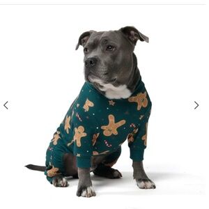 Spark Paws Dog Christmas Pajama, Recovery Suit, Gingerbread Man, Ultra-Soft